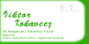 viktor kokavecz business card
